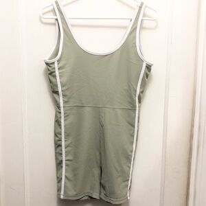 Wilo The Label Shorts Jumpsuit Athletic Romper Size L Color Sage Green